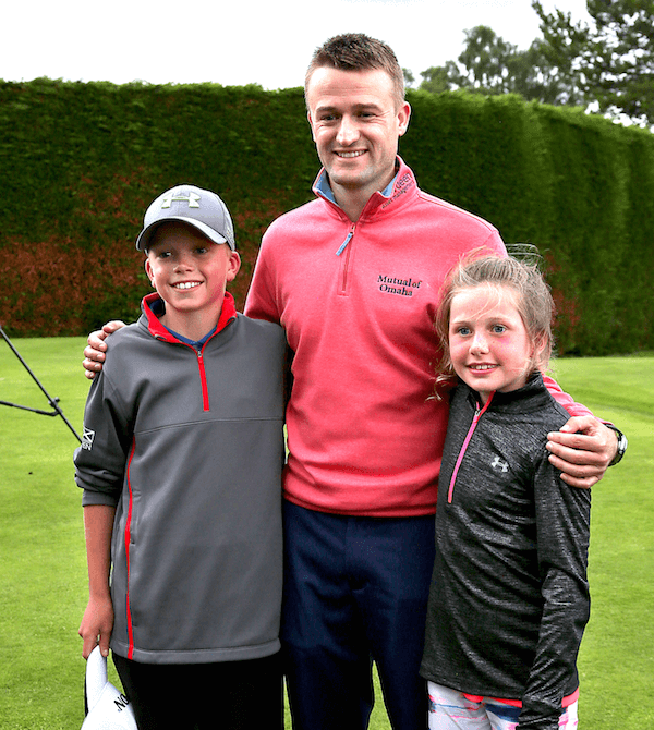 Inverness Golf Club Russell Knox With Two Junior Golfers