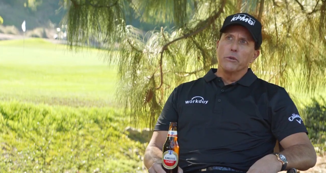 Phil Mickelson Amstel Advert