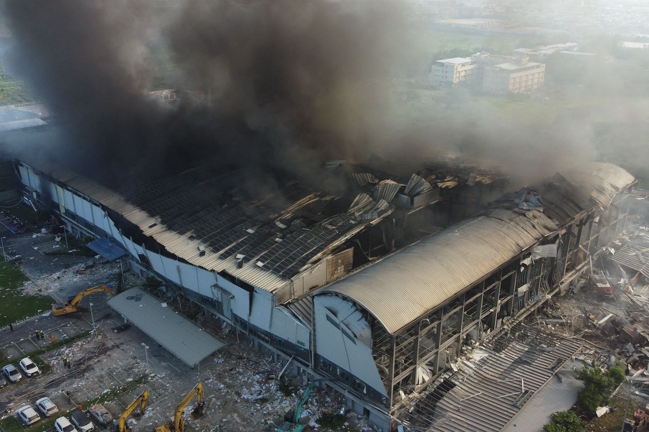 Taiwan golf ball factory fire