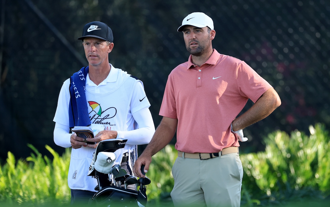 Scottie Scheffler and caddie Ted Scott