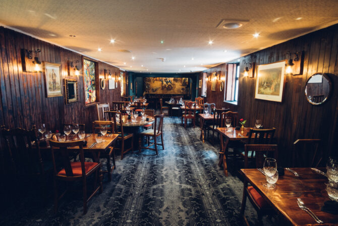 The restaurant at the Globe Inn