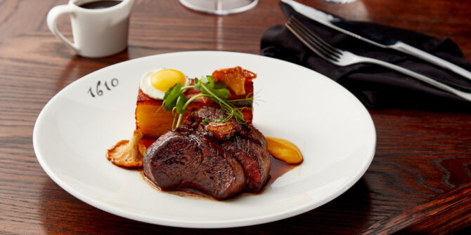 Dish of beef fillets
