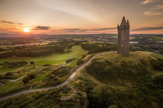 View across to tower on Scrabo