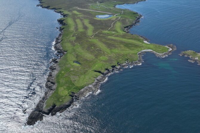 Aerial view of Whalsay. 