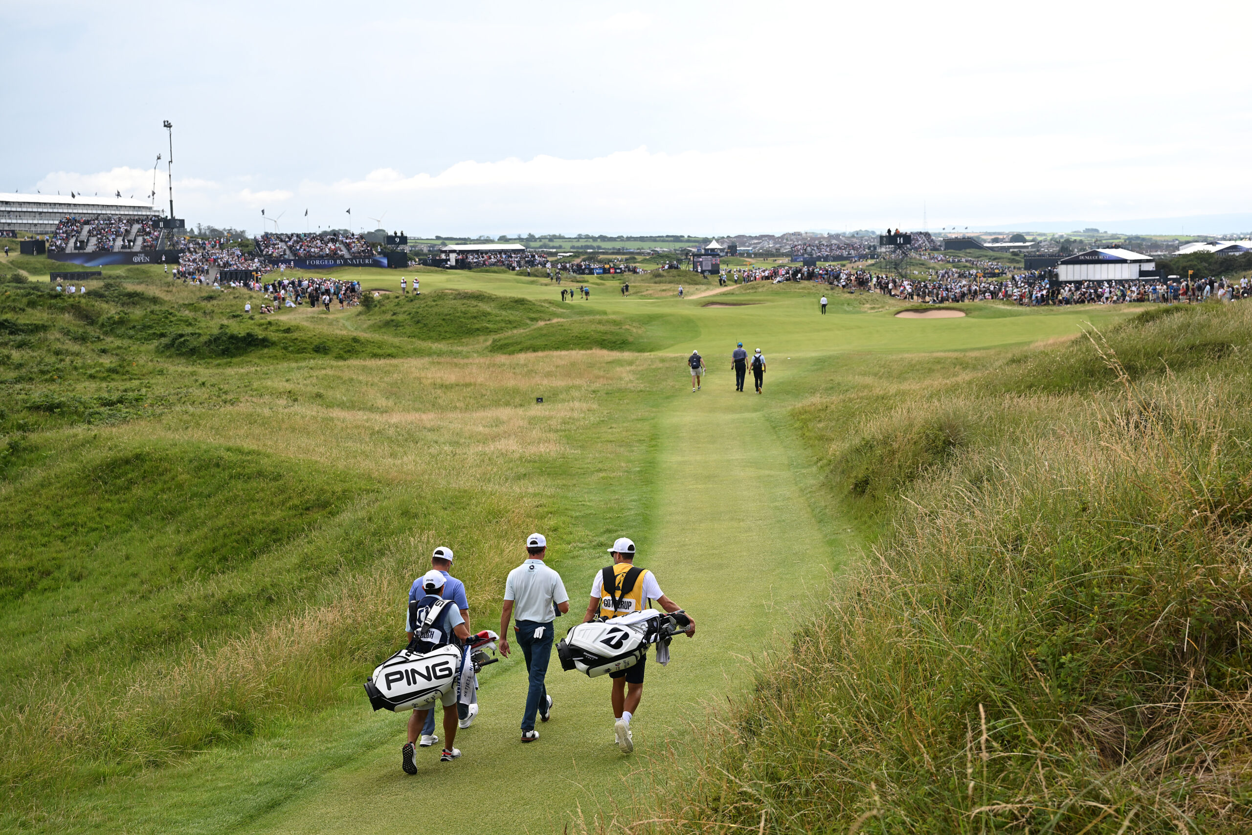 Harris English caddie The Open